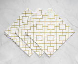Printed Napkins - Metallic Gold Foil Napkins