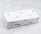 Printed Napkins - Metallic Gold Foil Napkins