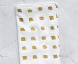 Custom Print Metallic Cotton Napkins - Customized Napkins
