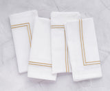 Beige Double Line Embroidery Napkins