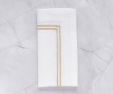 Beige Double Line Embroidery Napkins