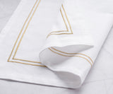 Beige Double Line Embroidery Napkins