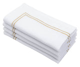 Beige Double Line Embroidery Napkins