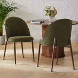 Goteborg Upholstered Dining Chair with Walnut legs (Set of 2)