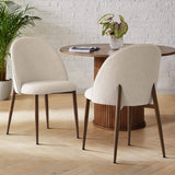 Goteborg Upholstered Dining Chair with Walnut legs (Set of 4)