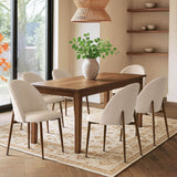 Goteborg Upholstered Dining Chair with Walnut legs (Set of 4)