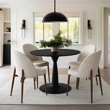 Goteborg Upholstered Dining Chair with Walnut legs (Set of 2)