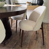 Goteborg Upholstered Dining Chair with Walnut legs (Set of 2)