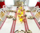 Red Striped Tablecloth