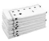 Embroidered Cloth Napkins - Black