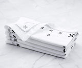 Embroidered Cloth Napkins - Black