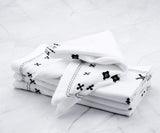 Embroidered Cloth Napkins - Black