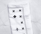 Embroidered Cloth Napkins - Black