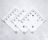 Embroidered Cloth Napkins - Black