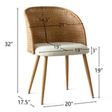 Grasse Rattan Upholstered Dining Chair (Set of 2)