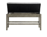 Grayson 6 Piece White Marble Top Counter Set (Counter Table, Counter Bench & 4 Counter Chairs)