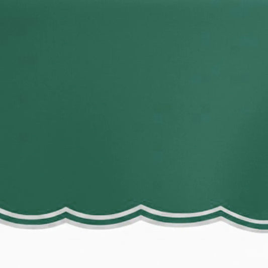 Green Cotton Tablecloth - Scalloped Edge