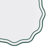 Double scalloped placemats - Green Trim