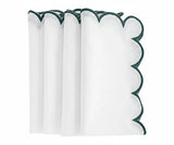 Linen Cloth Napkins - Scalloped