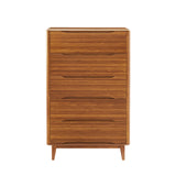 Currant Five Drawer High Chest, Amber