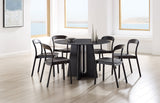 Luna 48” Round Table, Caviar