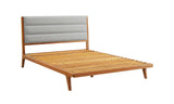 Mercury Upholstered Queen Platform Bed, Amber