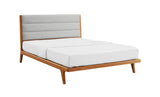 Mercury Upholstered Queen Platform Bed, Amber