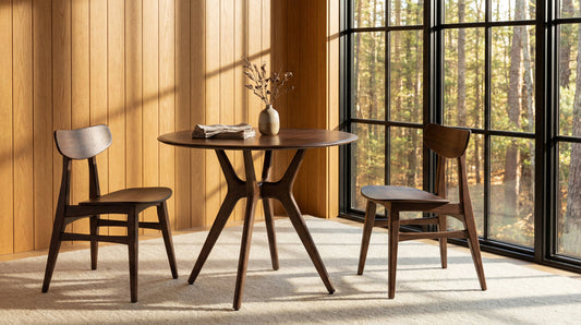 Sitka 36" Round Dining Table, Black Walnut
