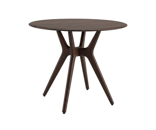 Sitka 36" Round Dining Table, Black Walnut