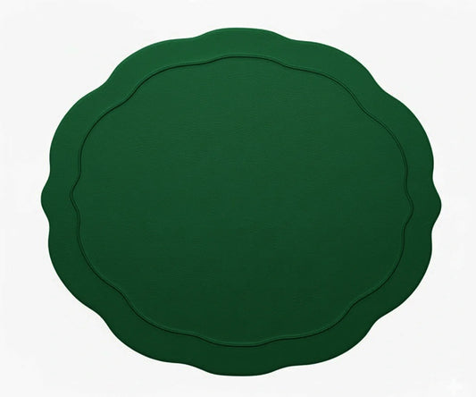 Green Oval Placemats - Embroidered