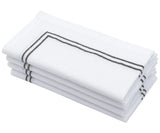 Gray Double Line Embroidery Napkins