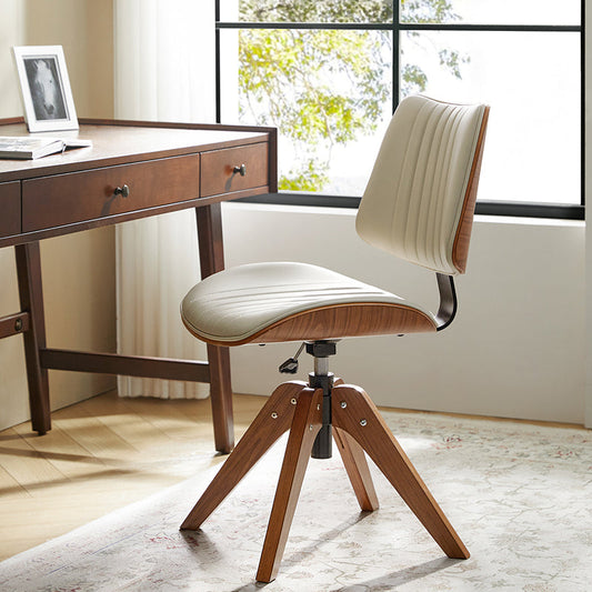 Griselda Adjustable Office Chair with Stable Wooden Structure & Ergonomic Backrest
