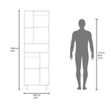 Bryce Pantry Cabinet with Two Doors and Multiple Storage Compartments, Tall Freestanding Kitchen Storage Unit for Dry Goods, Cookware, Small Appliances, and Dishes, Modern Cabinet with Concealed and Open Storage