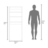 TUHOME Madrid Over The Toilet Cabinet with Double Door Storage, Two Spacious Shelves, Space-Saving Bathroom Organizer for Toiletries, Towels and Essentials, Modern Freestanding Design.