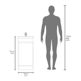 TUHOME Madrid Floorstanding Bathroom Vanity with Integrated Resin Sink and Spacious Storage Compartment, Modern Organization Cabinet for Towels, Toiletries and Essentials, Functional Contemporary Solution for Bathroom Spaces