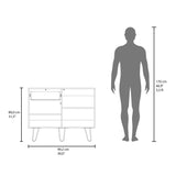 Tori 39" Wide Console Table with Two Cabinets, One Drawer, Four Shelves, Storage Organizer, Versatile Storage for Living Room, Hallway, Entryway, Modern Design, Stylish and Practical Console