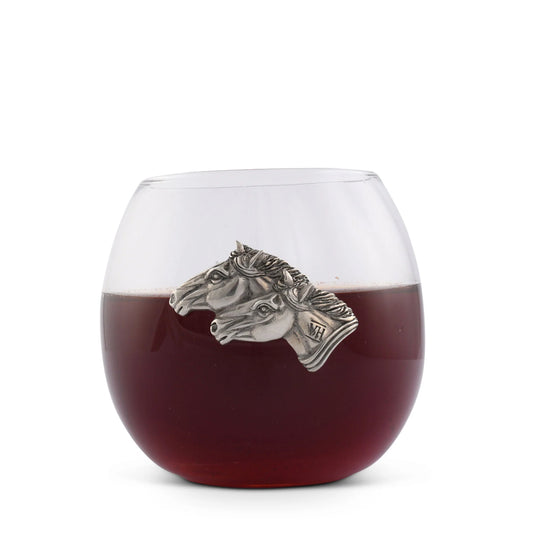 Running Horse Stemless Wine Glass