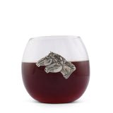 Running Horse Stemless Wine Glass