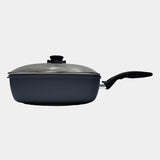 HD Nonstick Square Saute Pan with Glass Lid - Induction | Made in Switzerland
