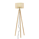 Easyshift™ Tripod Floor Lamp with Rattan Shade