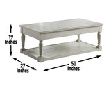 Hemingway 3-Piece Cocktail Table Set (Lift-Top Cocktail & Two End Tables)