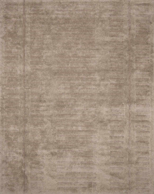 Washable Handmade Wool Rug - Brown - Clearance