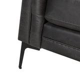 Capsa 84″ Vegan Leather Tufted Sofa – Mid-Century Glam, Durable & Breathable
