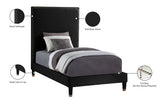 Harlie Velvet Bed - Chic Contemporary Design with Elegant Brass Nailheads & Sophisticated Style
