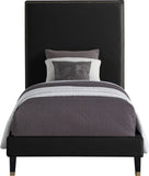 Harlie Velvet Bed - Chic Contemporary Design with Elegant Brass Nailheads & Sophisticated Style