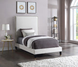 Harlie Velvet Bed - Chic Contemporary Design with Elegant Brass Nailheads & Sophisticated Style