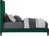 Harlie Velvet Bed - Chic Contemporary Design with Elegant Brass Nailheads & Sophisticated Style