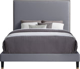 Harlie Velvet Bed - Chic Contemporary Design with Elegant Brass Nailheads & Sophisticated Style