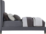 Harlie Velvet Bed - Chic Contemporary Design with Elegant Brass Nailheads & Sophisticated Style