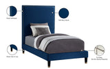 Harlie Velvet Bed - Chic Contemporary Design with Elegant Brass Nailheads & Sophisticated Style